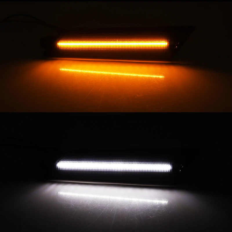 2Pcs For Car Mustang LED Rear Side Marker Lamp Lights For Ford Mustang 1979-1986  Accessories White Yellow 12V