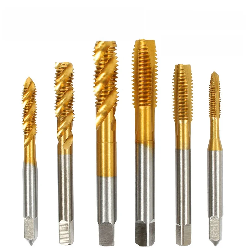 Drillforce Kobaltowy gwintownik do gwintów Wiertła Spiralny, spiczasty rowek Metryczny M2-M30 Gwintownik maszynowy z powłoką tytanową do stali nierdzewnej — zdjęcie 2