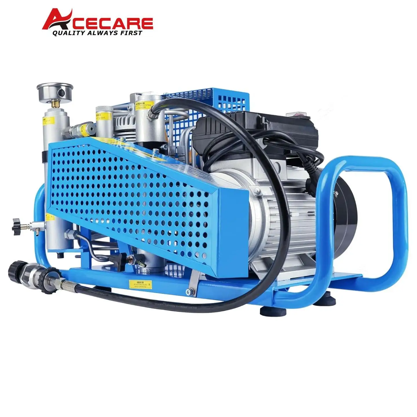 ACECARE 4500Psi 300Bar High Pressure Diving Compressor PCP Air Compressor Auto Stop 3.5CFM100L/min Air Flow for Scuba Breathing