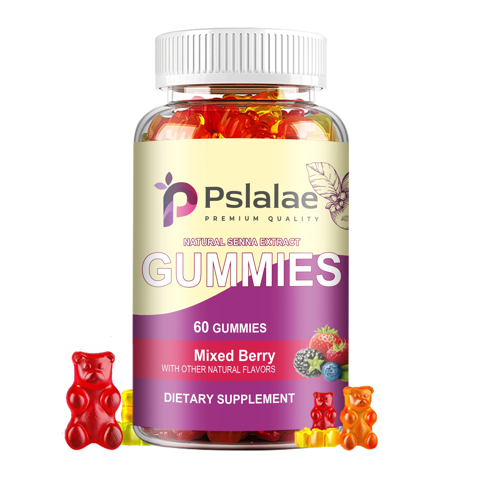 Gomitas laxantes-quemar grasa, aliviar el estreñimiento, fortalecer el cuerpo, desintoxicar, regular el estómago-60 gomitas