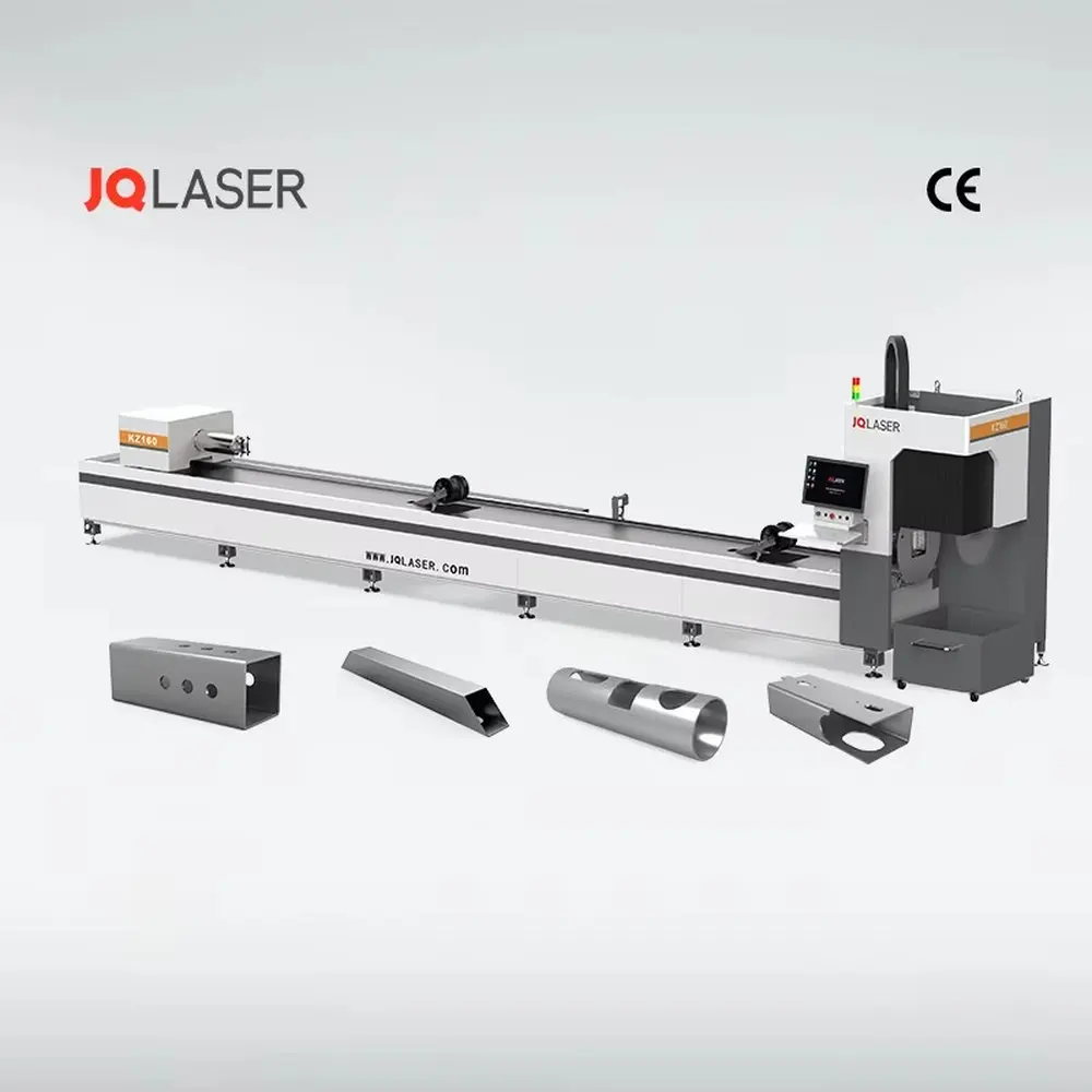 

JQLASER CNC Fiber Tube Laser Cutting Machine KZ120/KZ160 Two Chuck Semi Automatic High Precision 1000W 1500W 2000W 3000W Cutter