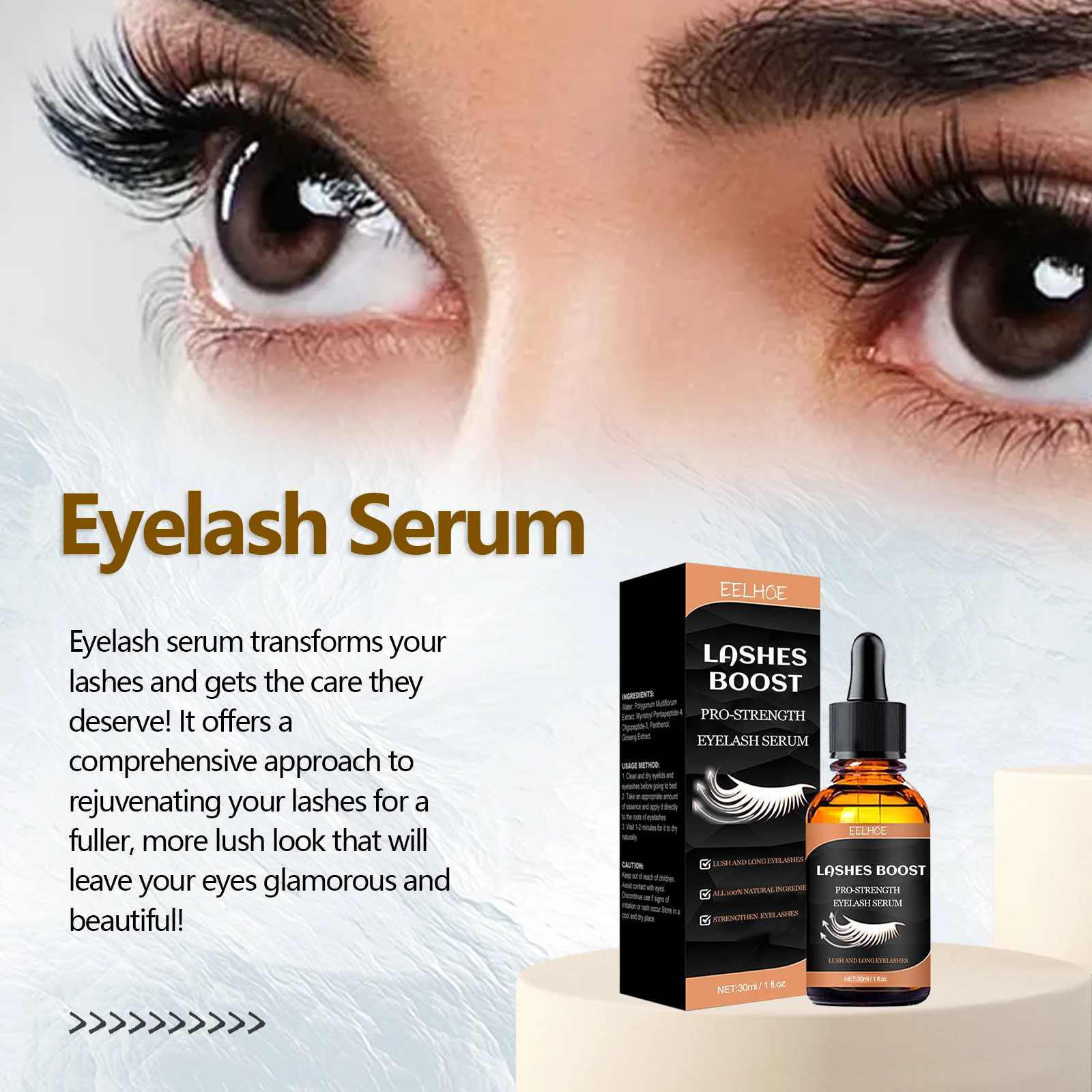Eelhoe 30ml Wimpergroei Serum Natuurlijke Dikke Slanke Voeden Wimper Wenkbrauw Verlengen Make-Up Extension Wimper Enhancer Serum
