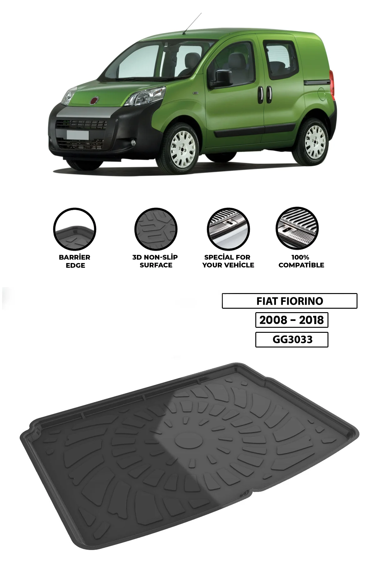 

Для-FIAT-FIORINO-2008-2018 рассеиватель для багажного отделения удлинитель для заднего бампера