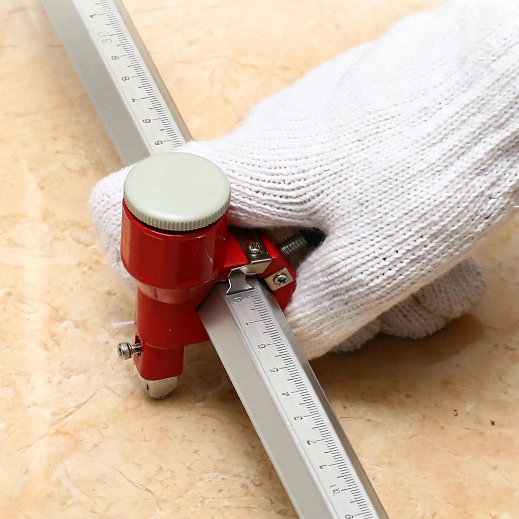 Six-Sided T-Shaped Glass Tiles Glass Cutter Aluminum Alloy With Blades With Automatic Oil Feed Tile Cutter Tool For Mirrors Tile
