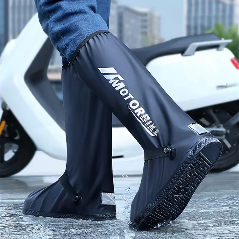 AliExpress MOTOCENTRIC High Tube Rain Shoe Covers Hot Sell Creative Waterproof Reusable Motorcycle Cycling Bike Rain Boot Rainproof Shoes Cover