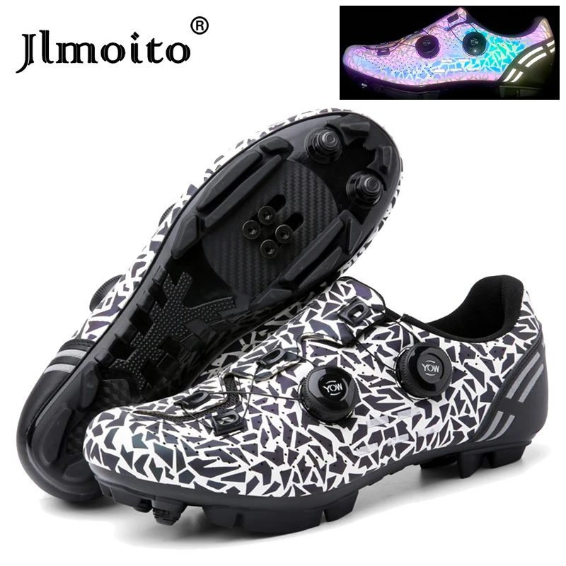 

Men MTB Shoes Luminous Cycling Sneaker Non-slip Dirt Road Bike Shoes Carbon Speed Sneakers Racing Bicycle Shoes Cycling Shoes 47