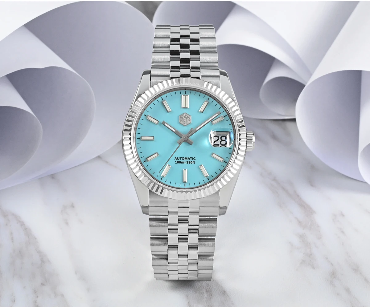 San Martin 36,5mm Männer Kleid Uhr Top Marke Luxus Automatische Mechanische Mode Paare Uhren Saphir Wasserdicht 100m BGW9 – Detail 7