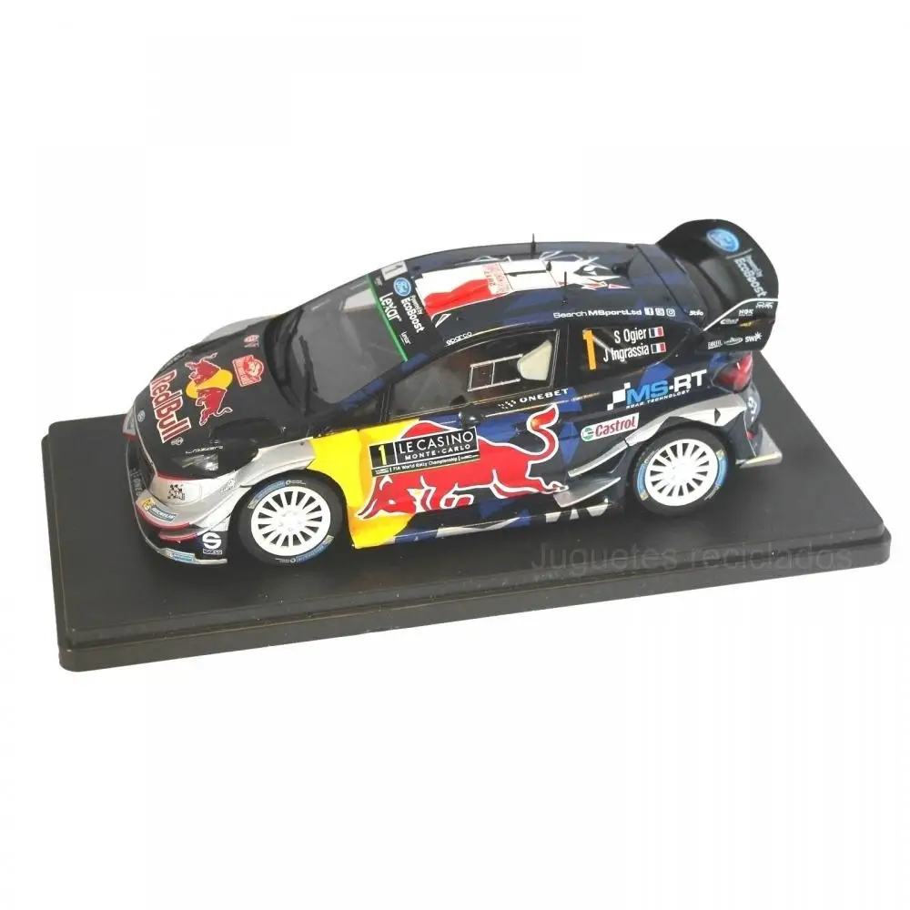 Salvat, Fiesta WRC coche de Rally piloto francés competición Rally Montecarlo 2017, Escala 1:24, Miniatura diecast, Colección WRC World Rally Championship, Sin fascículo, Embalaje blister original puede estar arrugado, Base indentificativa modelo