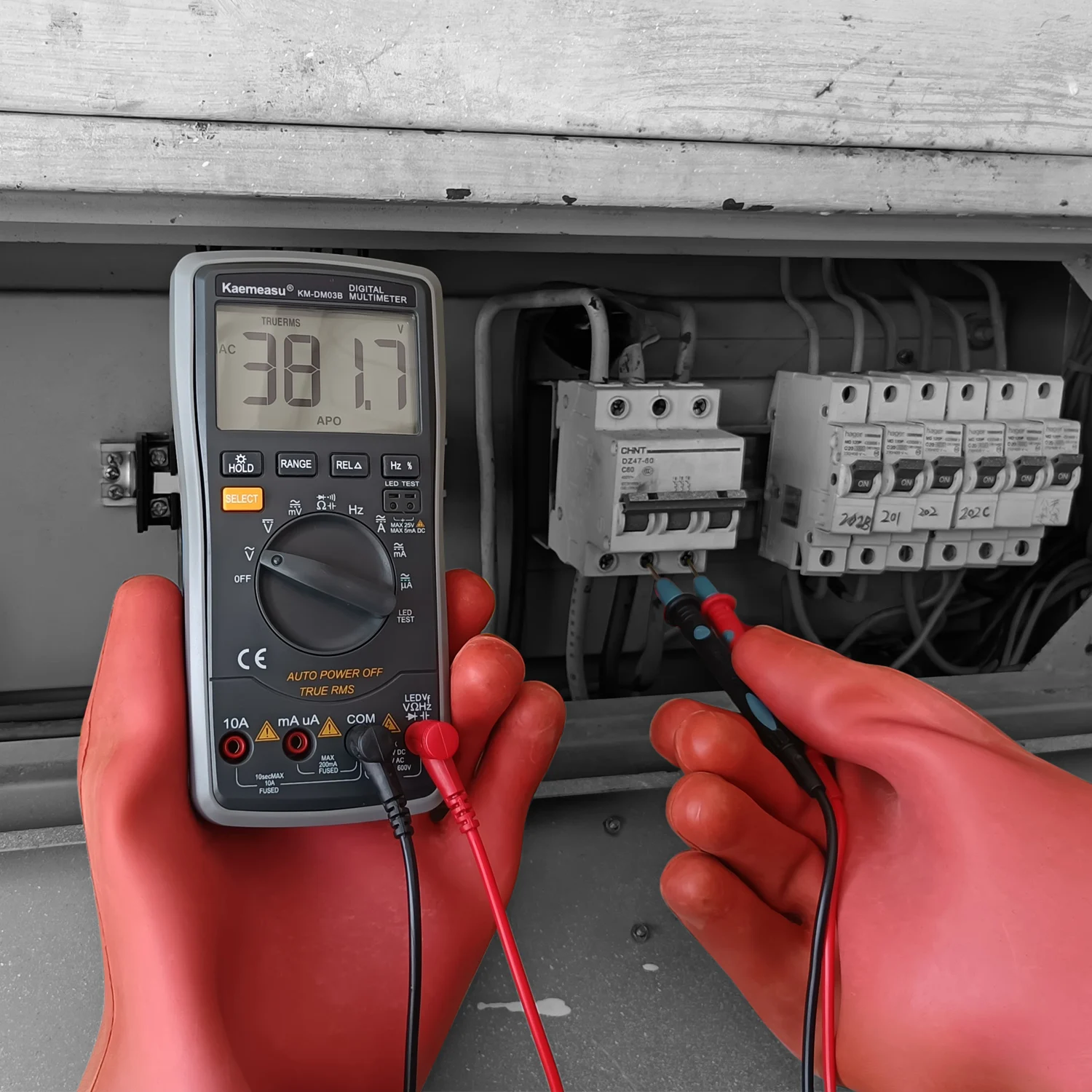 Imagem -06 - Kaemeasu-multímetro Digital Multifuncional Km-dm03b 6000 Contagens True Rms Dc24v Teste de Saída de Alta Tensão Alta Qualidade
