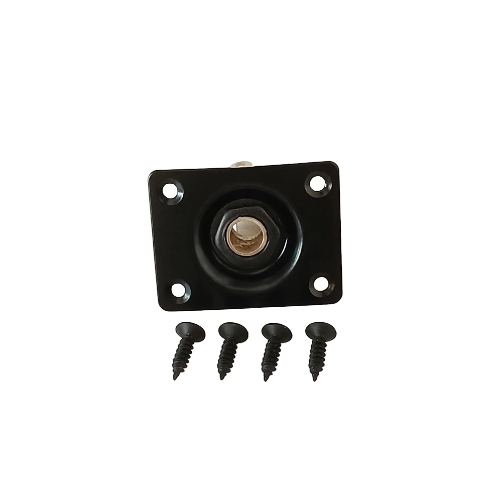 Rectangle Style Plate Guitar Bass 1/4 Output Input Jack Socket for Electric Guitar Black Gold Chrome Guitar Parts