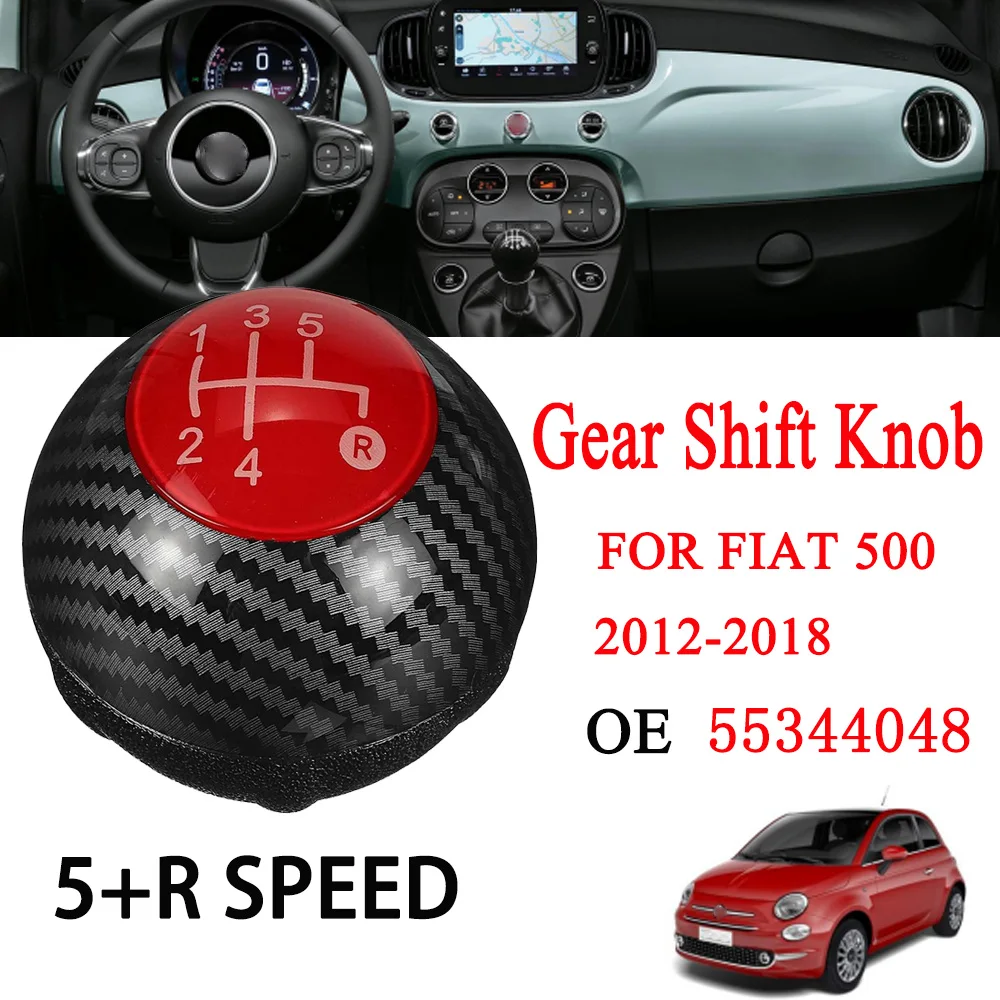 

5 Speed Gear Shift Knob 55344048 Gear Stick Shift Lever Knob for fiat 500 2012-2018 Manual Transmission Universal