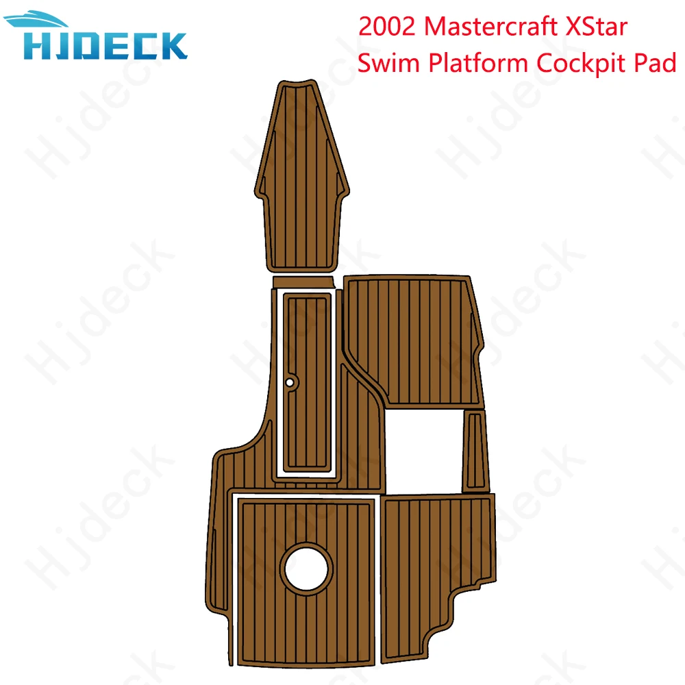 

2002 Mastercraft XStar Swim Platform Mat Boat EVA Foam Teak Deck Floor Pad Brown