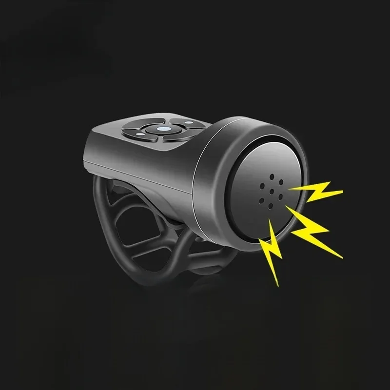 AliExpress Powerful Rechargeable Bike Horn - Electric Bicycle Bell with Loud Alarm Sound for Enhanced Cycling Safety, Essential Accessories
