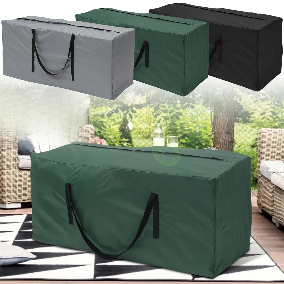 Kussen Opbergtas Grote Capaciteit Meubels Beschermhoes Buiten Tuin Waterdicht Stofdicht Kerstboom Organizer Nieuw - afbeelding 2