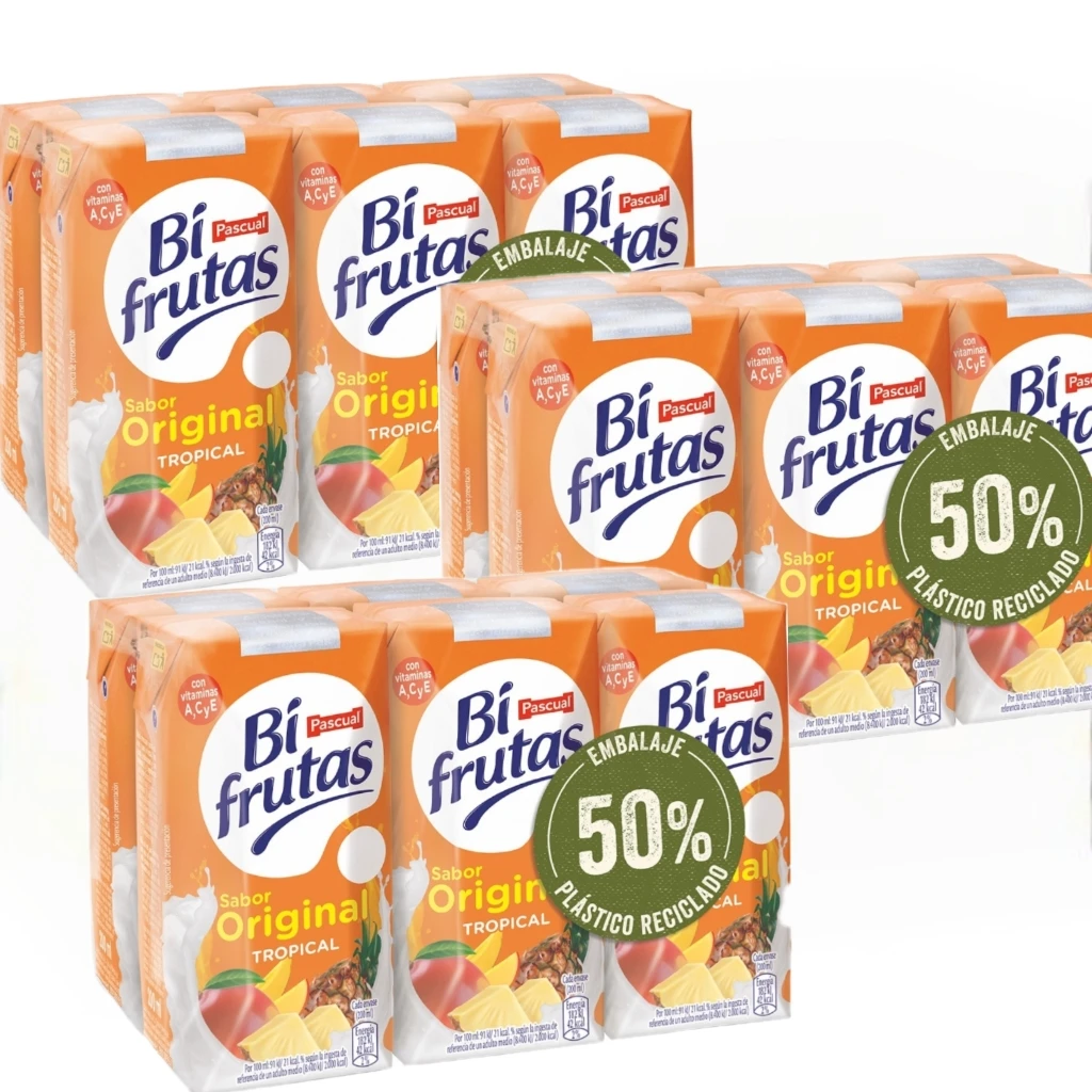 Wielkanocny napój z sokiem owoce tropikalne i owocami z odtłuszczonym mlekiem z koncentratu 6 bryków 200 ml-pudełko 18 bryków