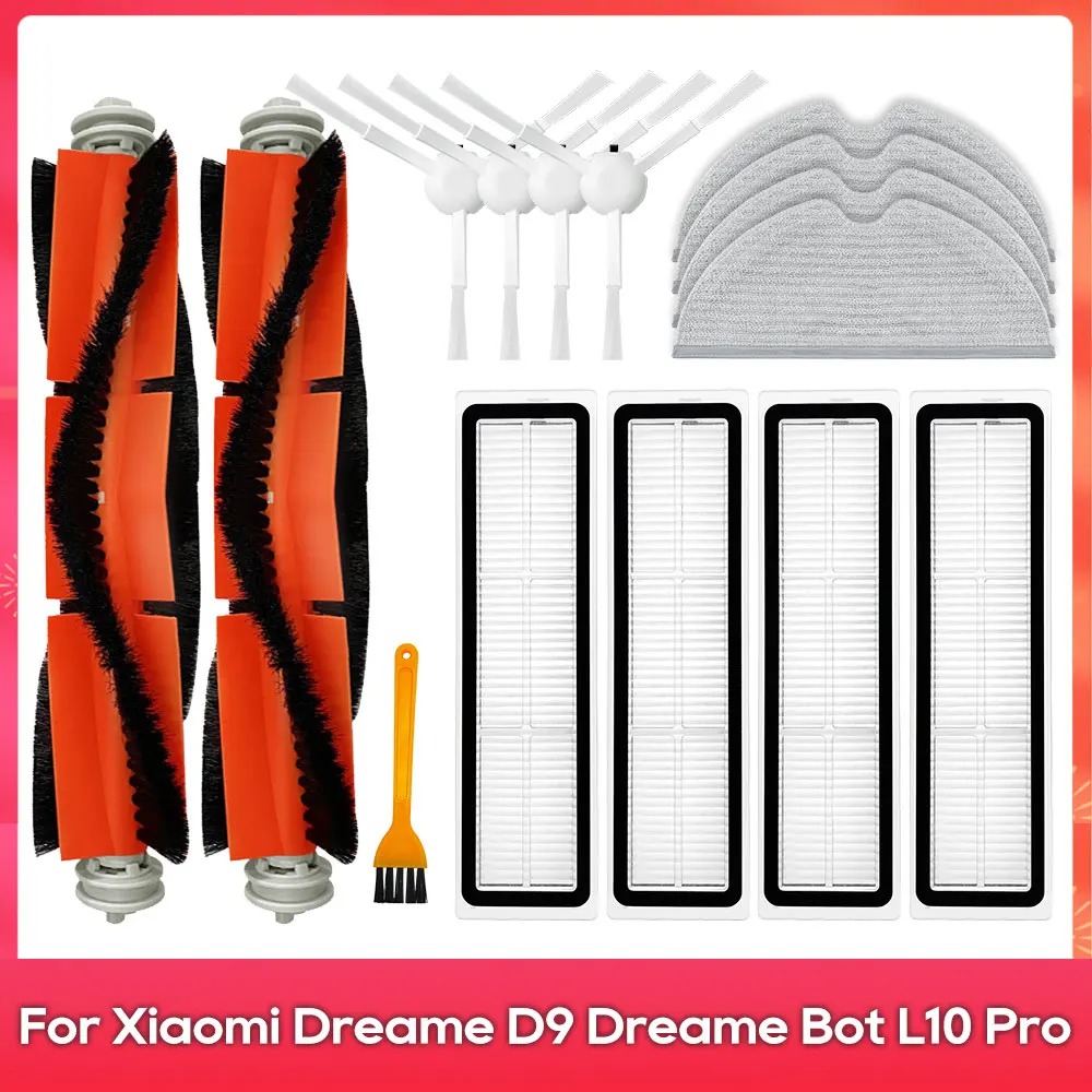 

Compatible For ( Dreame D9, L10 Pro, Trouver Robot LDS Vacuum Finder ) Spare Parts Accessories Main Side Brush Mop Hepa Filter