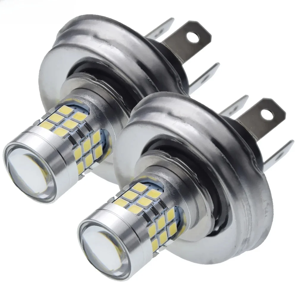 AliExpress ebon blade 2Pcs P45T LED Lamp Bulb Headlight White 6000K R2 6V 12V For Car Motorcycle Motorbike Scooter ATV Moped Forklift Tractor UTV Bike