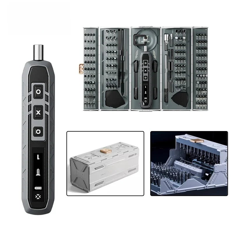 Zestaw wkrętaków elektrycznych 180 w 1 JAKEMY JM-8193 Mini skrzynka narzędziowa LED magnetyczny Torx śrubokręt sześciokątny profesjonalne narzędzia naprawcze — zdjęcie 2