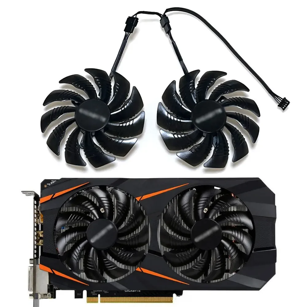 Oryginalny GA91S2H T 129215 SU PLD09210S12HH Wentylator chłodzący kartę graficzną ， Dla Gigabyte GTX 1070、1060、1050、 RX 470、480 、 570 、 580 — zdjęcie 2