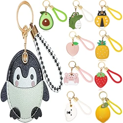 Airtag Leather Keychain Holder with Hand Straps, Airtag Hand Straps Case Anti-Scratch Key Chain for Air Tags, Accessories