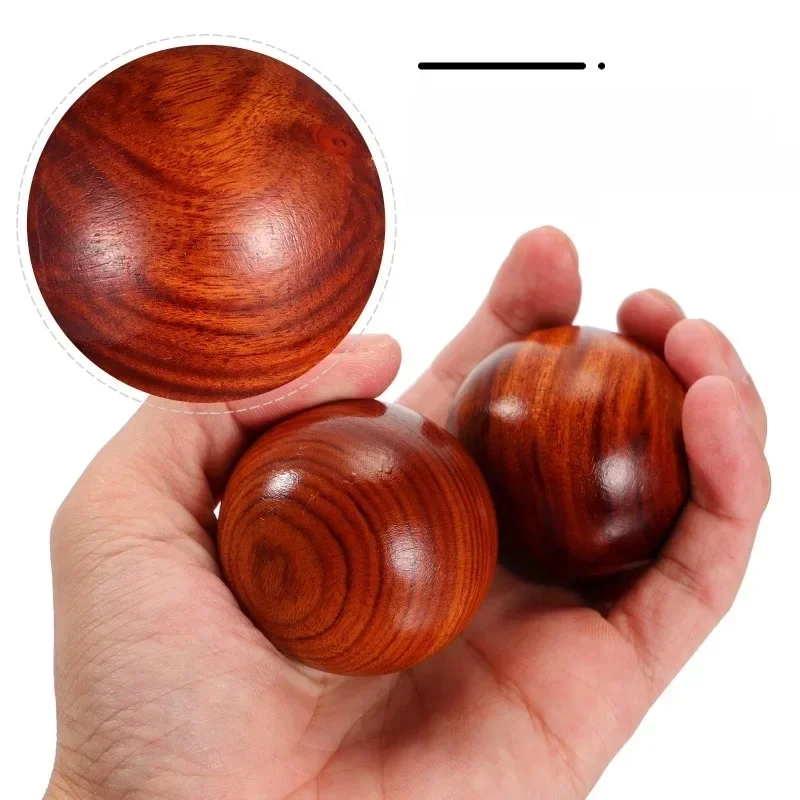 2 pièces balle anti-Stress Style chinois sculpture artisanat jouets bureau santé Baoding balles 450X450X450MM palissandre Massage