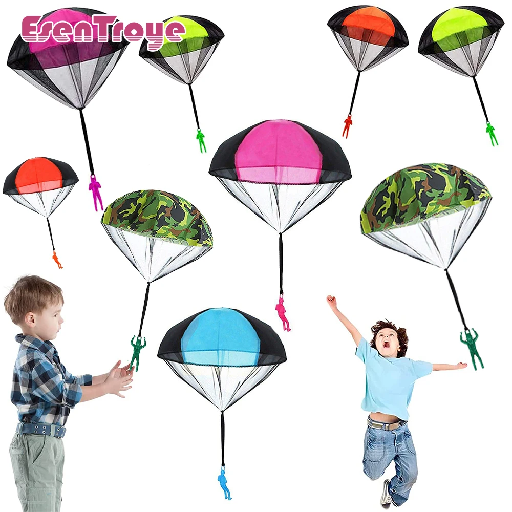 Hand Throwing Parachute Flying Toys Mini Figure Soldier Camo Military Party Outdoor Parachute Boys Children's Educational Gifts