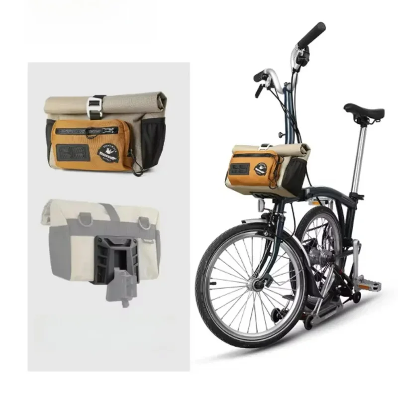AliExpress Rhinowalk Bicycle Handlebar Bag Quick Release 4L Front Tube Bag For Brompton Folding Bike Urban Cycling Pack With MOLLE System
