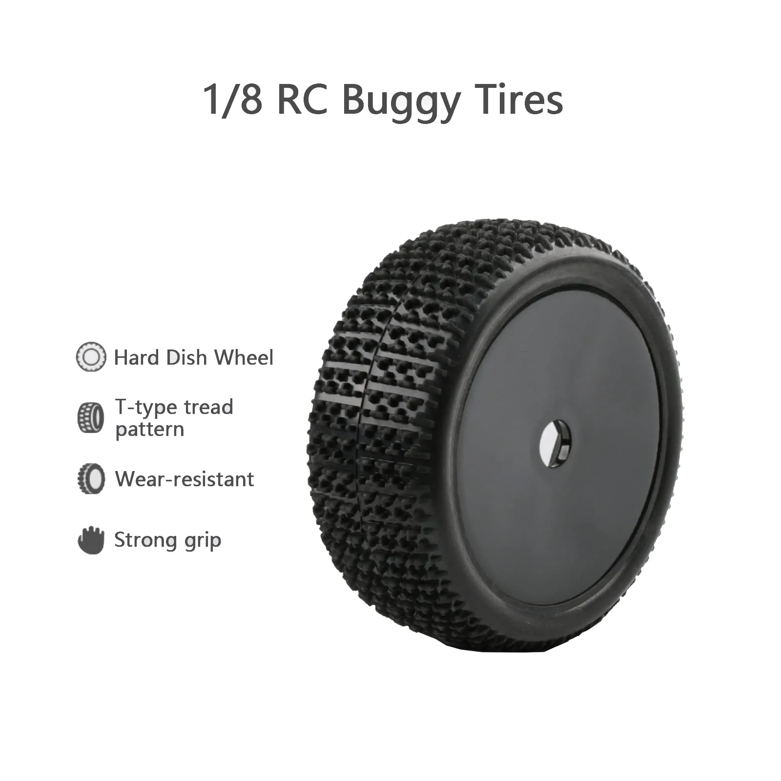 4PCS 112mm 1/8 Buggy On-road Tyre RC Tires Wheels for 1/8 Buggy RC Racing Car Tamiya Traxxas 94762 94081 N333022