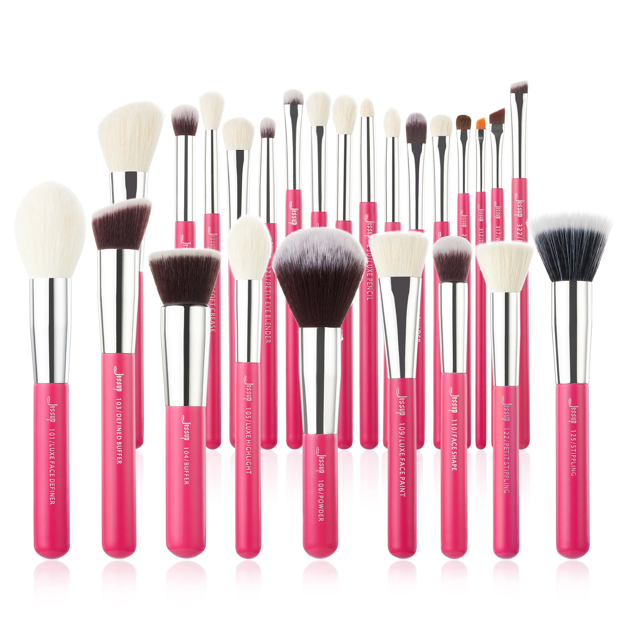 Jessup Make-up-Pinsel-Set, 25-teilig, Make-up-Pinsel, professionell, natürlich synthetisch, für Foundation, Puder, Mischung, Lidschatten, T195