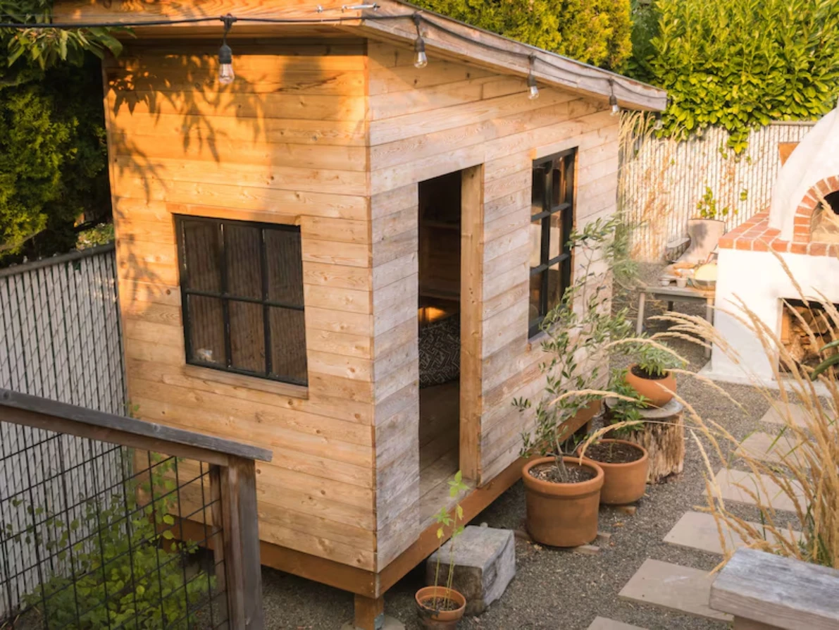 Modern Playhouse Plans (Printed Booklet) 4x8 Lean-To Design | DIY Kids Backyard Fort Blueprints | Outdoor Wood House Guide