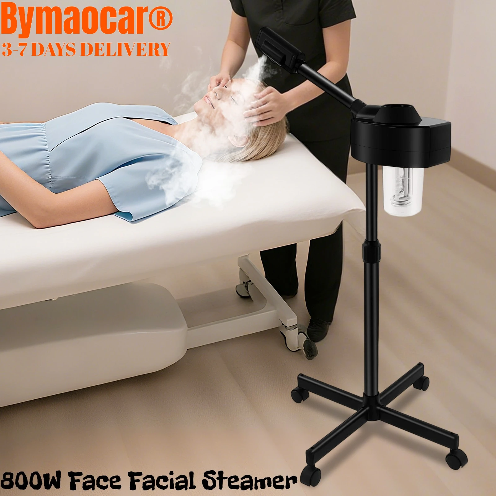 

800W Professional Facial Steamer 680ml 360° Adjustable Nozzle with Germicidal Lamp Home Use Beauty Steamer Machine for Spa Salon