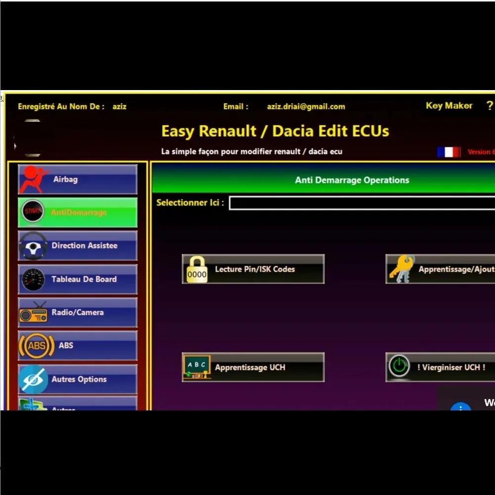 Easy Renault 6.1.4 Key Maker for Dacia Edit ECU Airbag Card Keys UCH Cleaner Work with Renolink Professional Car Program Tool