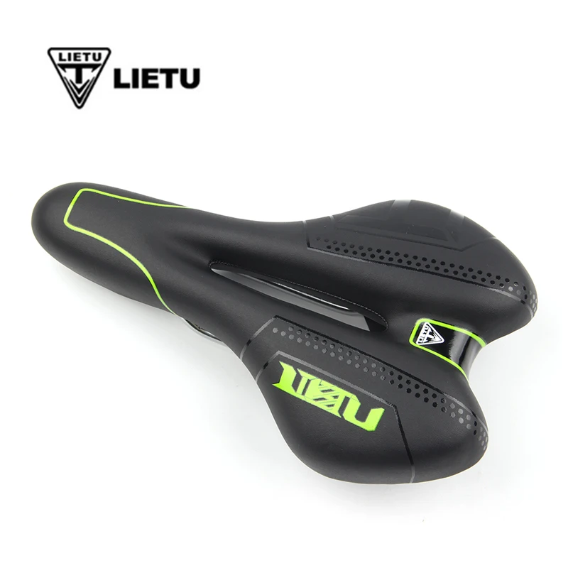 LIETU Bike Saddle Silicone Cushion Bicycle Seat PU Leather MTB Mountain Road Cycling Comfortable Shockproof Bicycle Saddle