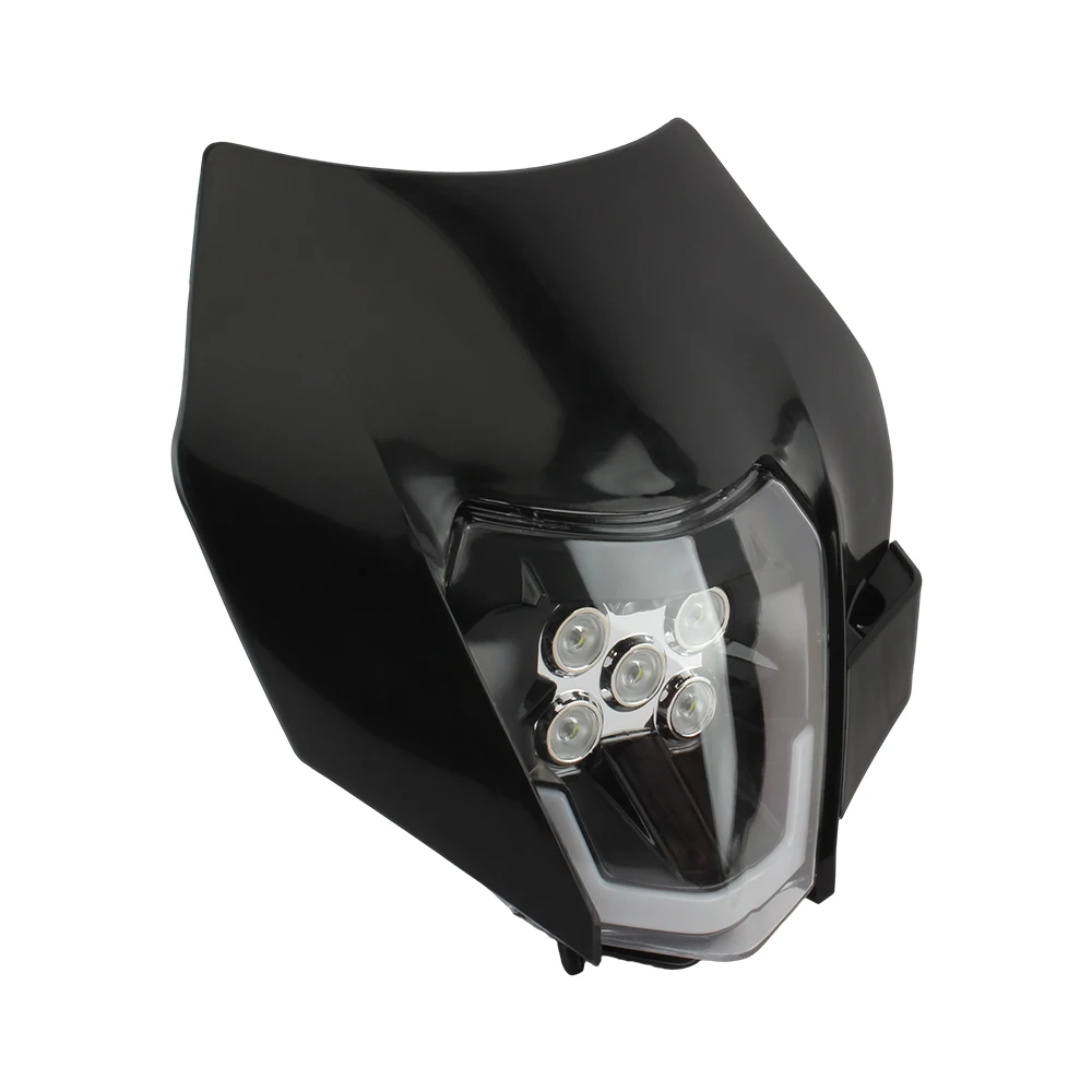 For KTM Motorcycle LED Headlight 2008-2016 XC SX XCW EXC 125-500 Accessories Enduro Motocross Headlamp Assembly Mask Fairing - view 6