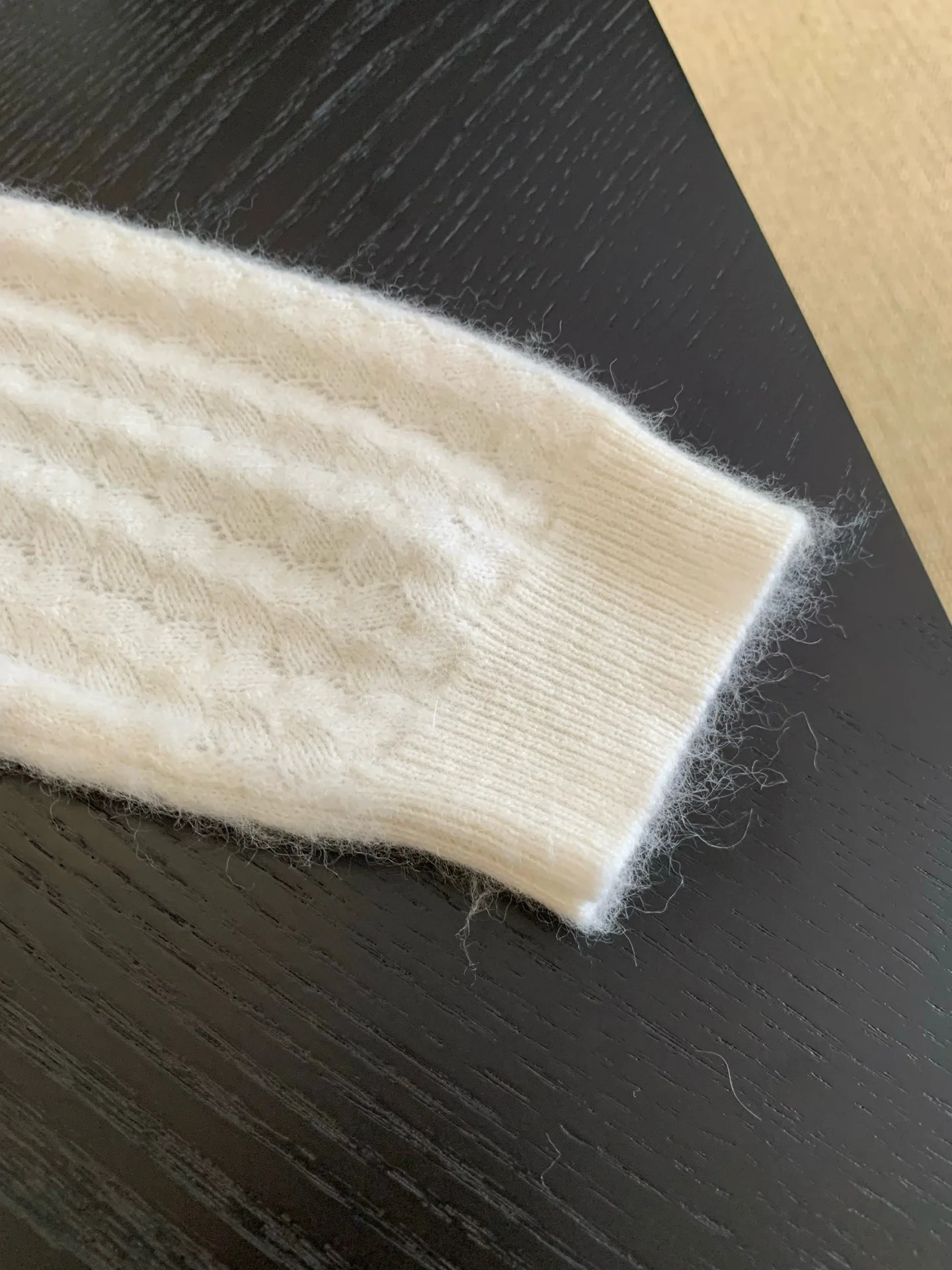 بلوفر نسائي فاخر من الصوف المحبوك باللون الأرجواني المتدرج للخريف والشتاء #4