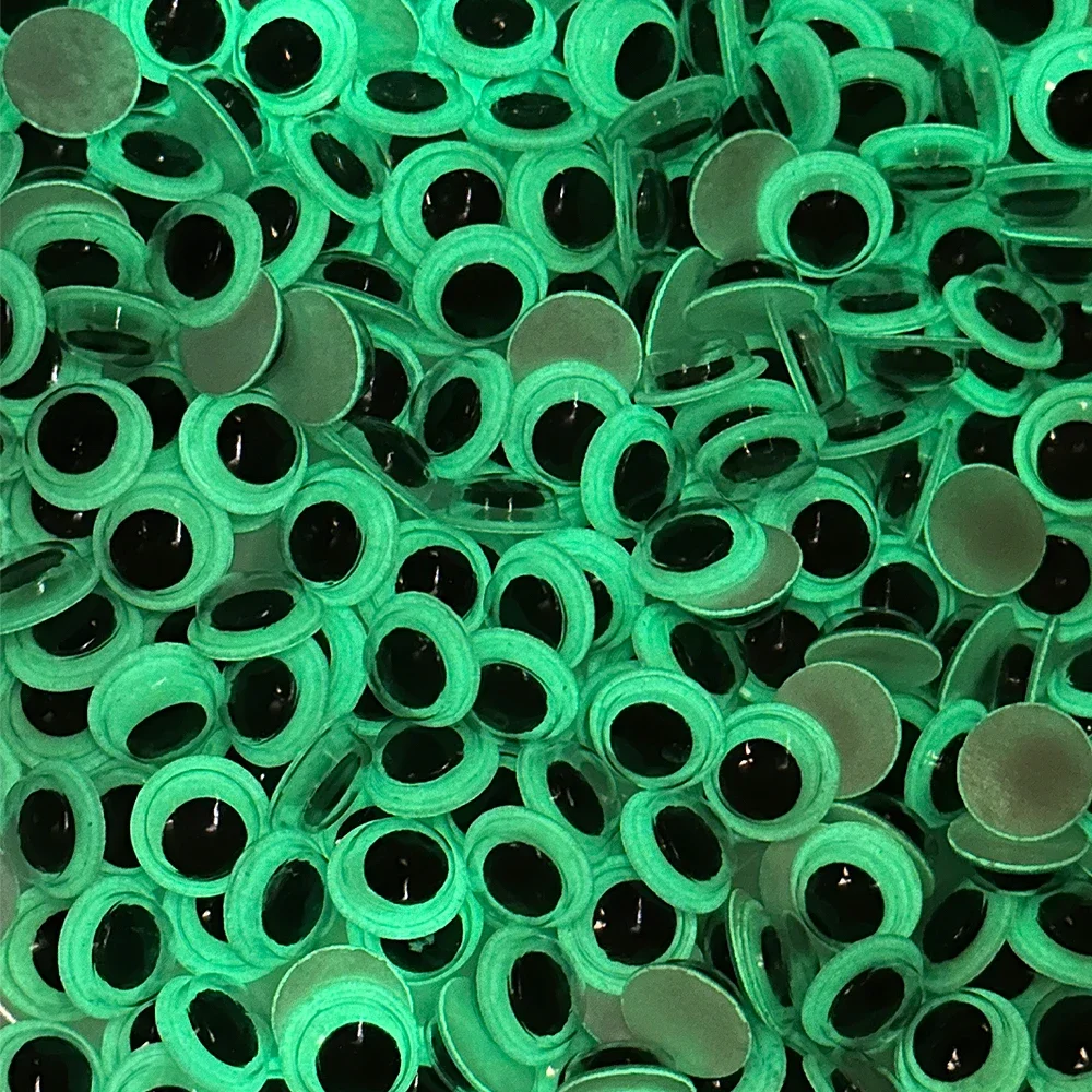 8/10/12/15/18/20/25/35mm Lichtgevende Plastic Oog (Met zelfklevende) PE Wiggly Googly Ogen Voor Speelgoed Accessoire DIY Ambachten H0640 - afbeelding 2