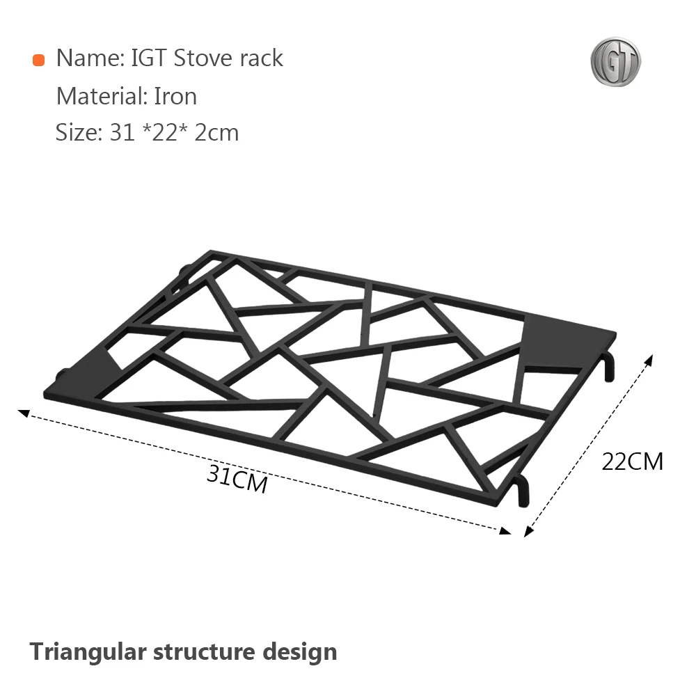Pandatour ﻿ IGT Herdzubehör Gasherd-Modifikationsabdeckplatte Herdplatte ﻿ DIY Kreativität: Geschwärztes Camping-Equipment – Detail 7