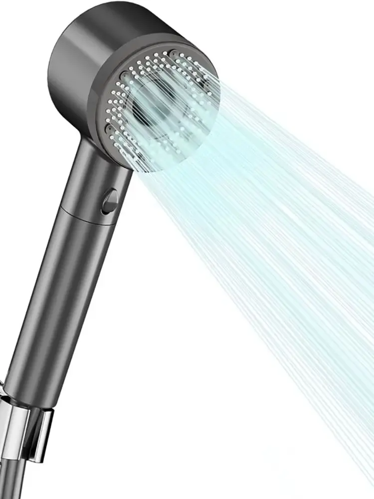 Duschkopf mit Schlauch 1,5 m, 5 Strahlarten und Halterung |   Duschkopf mit Schlauch und Anti-Kalkfunktion, einfache Installation für Dusche, Haarwäsche und Badreinigung