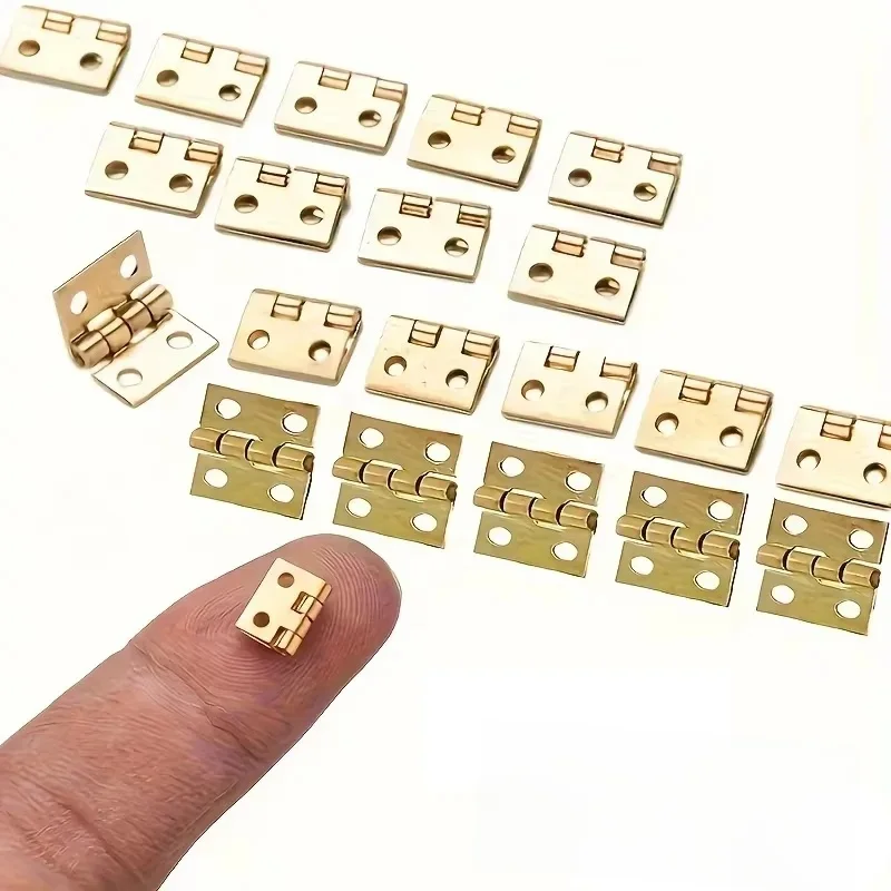 25 stuks mini kleine metalen scharnier voor 1/12 huis miniatuur kastmeubilair - afbeelding 2