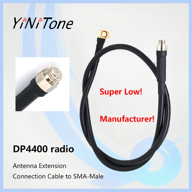 

Copper wire Walkie Talkie Antenna Extension Connection Coaxial Cable to SMA-Male 60CM/80CM/100CM Cord for DP4400 Ham radio