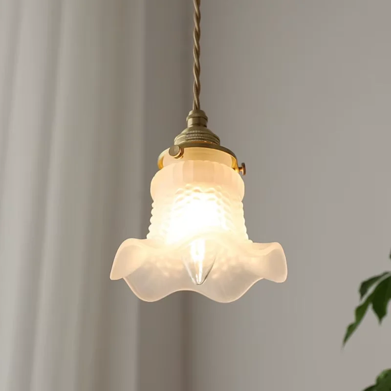 Lampada da soffitto in vetro paralume copertura della luce a forma di fiore protezione della lampadina plafoniera lampada a sospensione paralumi