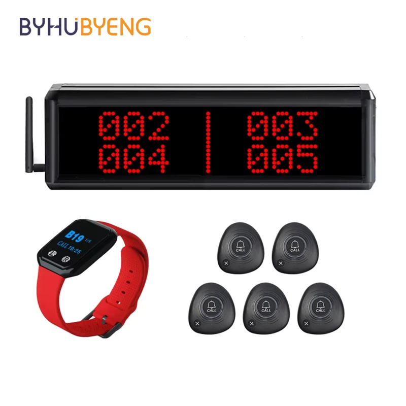 BYHUBYENG Receiver Wireless Attrezzatura Ristorazione Bell Restaurant Button Call Waiter Desk Cafe Vibration Ring Nurses Watch