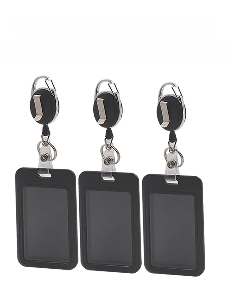 Ensemble de cartes de permis de travail-ensemble de cartes de documents suspendues au cou rétractable en corde-ensemble de protection de coque dure de contrôle d'accès d'étiquette de poitrine