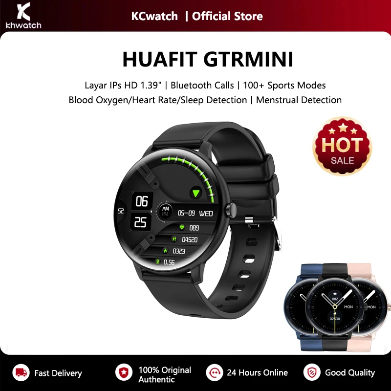 

KHwatch GTRMINI Смарт-часы Сверхлегкий 1,39-дюймовый большой экран Bluetooth-вызов 100 спортивных режимов IP67 Смарт-часы с отслеживанием фитнеса