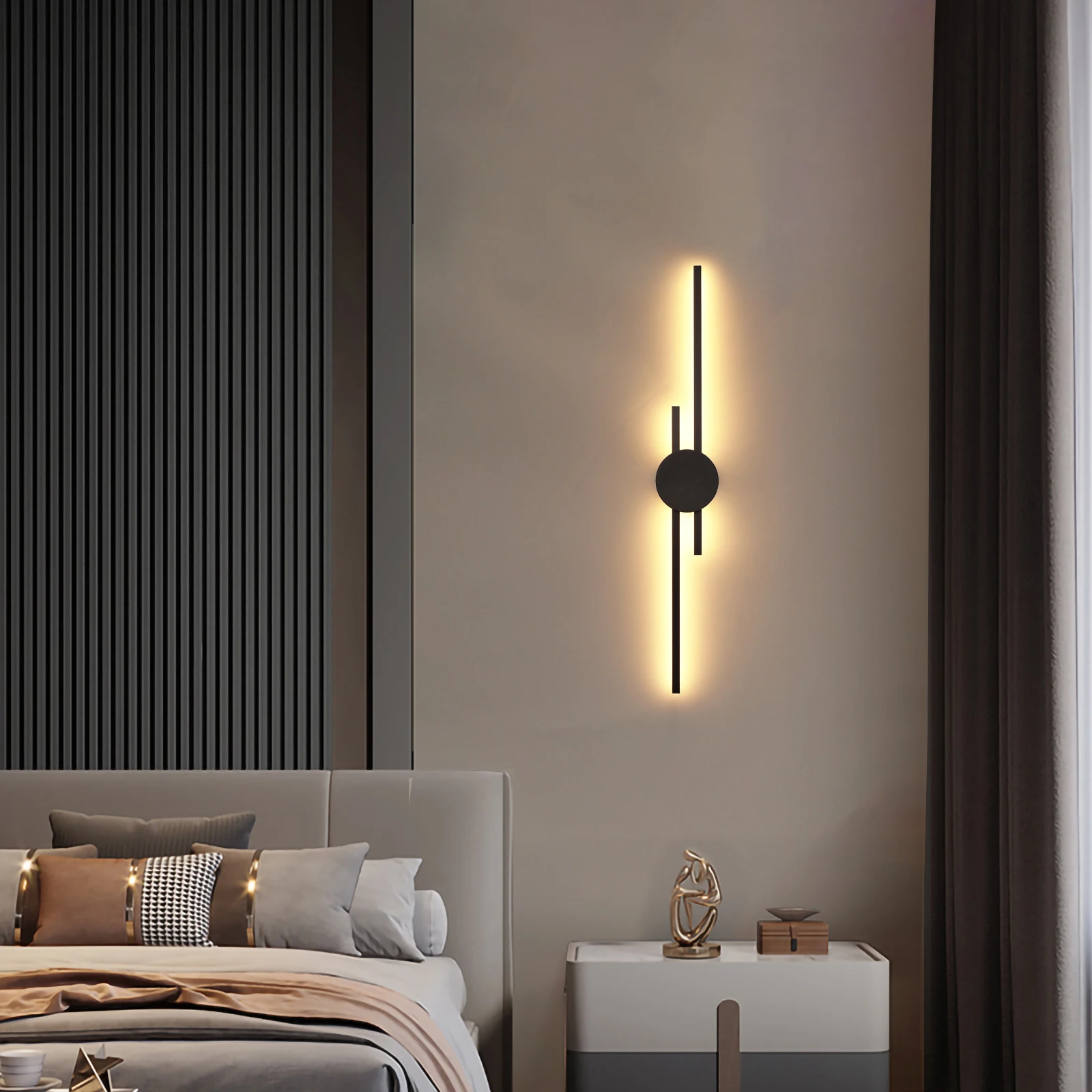 Modern Linear Tube LED Wall Lamp Up Down Background Opposite Simple Wall Light LED Bedside Foyer Corridor Bedroom Home Decor