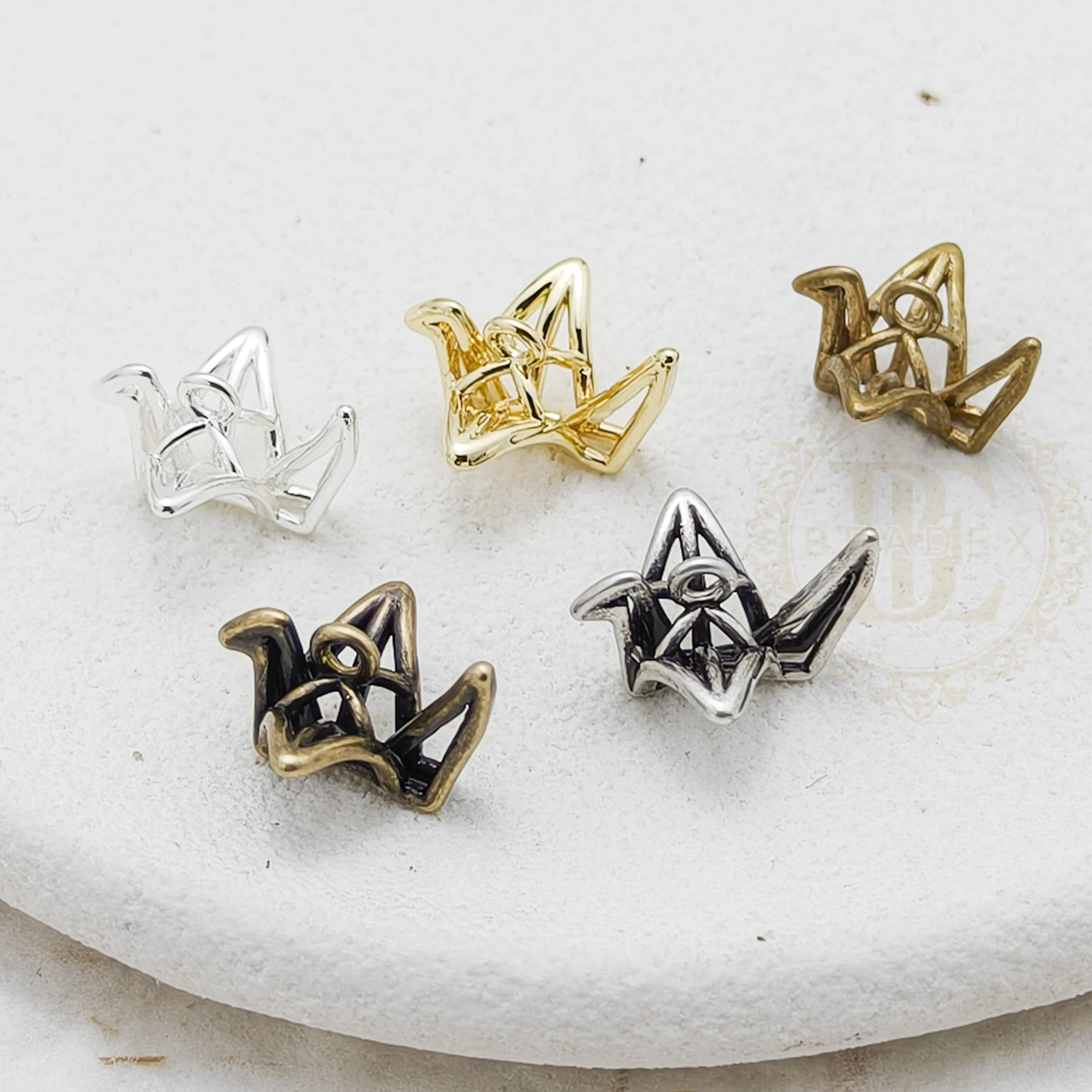 DIY Supply-One Piece Premium Plated Casted Brass Charm - Bird 11.5x12mm (4928C-7)