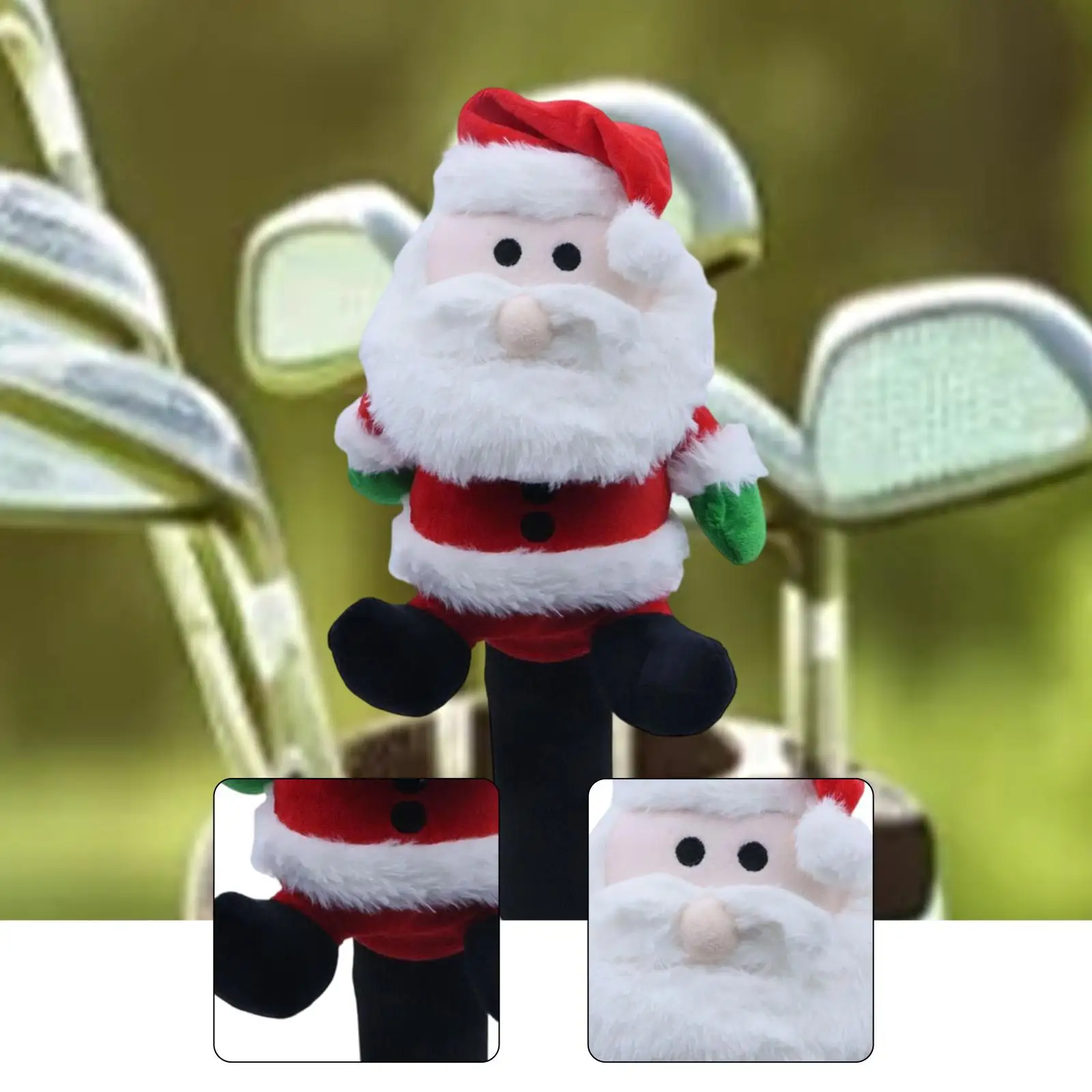 

Деревянный головной убор для гольфа, плюшевый протектор, устойчивый к царапинам, чехол для головы для гольфа, кукла Санта-Клауса, устойчивый к царапинам подарок