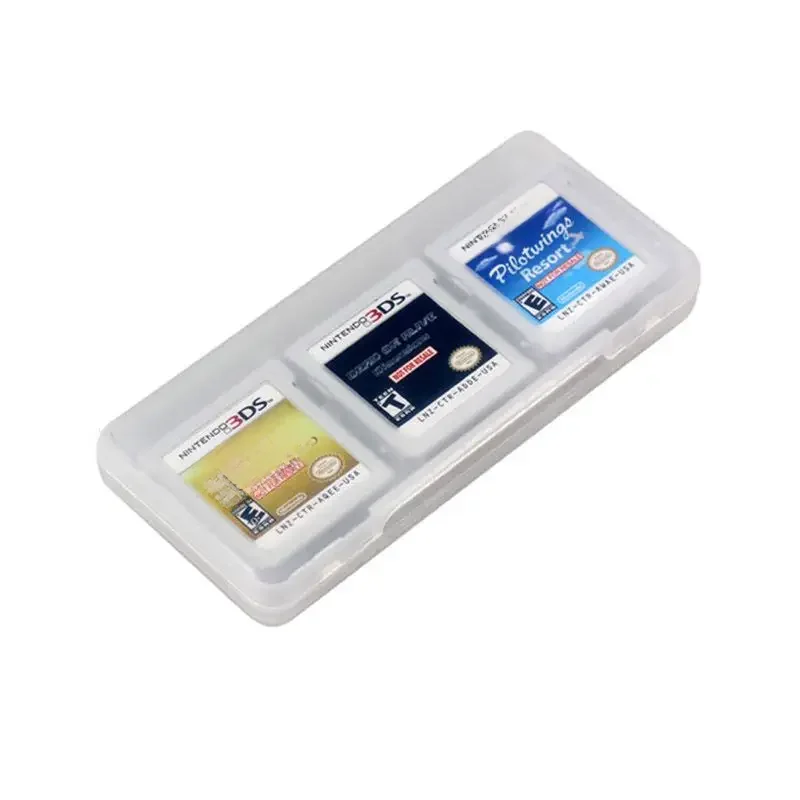 Klare 6-in-1-Spielkarten-Aufbewahrungsbox mit Kartuschenbox für Nintendo 3DS XL LL NDS Dsi