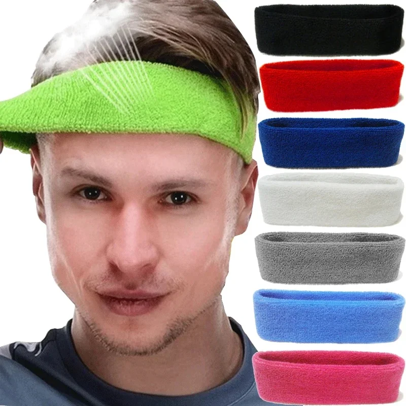 Bandeau de sport en coton large élastique Yoga bandes de cheveux en cours d'exécution Fitness chapeaux femmes bracelet tête chaîne bandeau bandeau