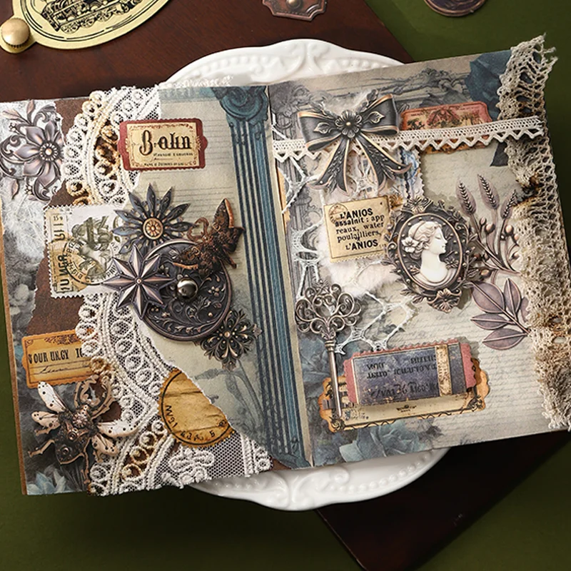 

Mr. Paper Retro Label Stickers 100 sheets/pack Plant Geometry Symbol Stickers Pack Home Handbooks Decorative Gifts for Friends